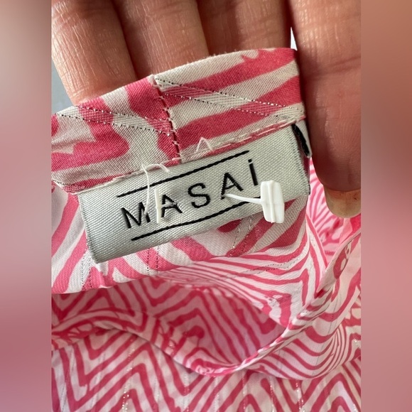 MASAI EASYWEAR Zig Zag Viscose Metallic Threads | Pink Size Small | NWOT - Picture 6 of 12